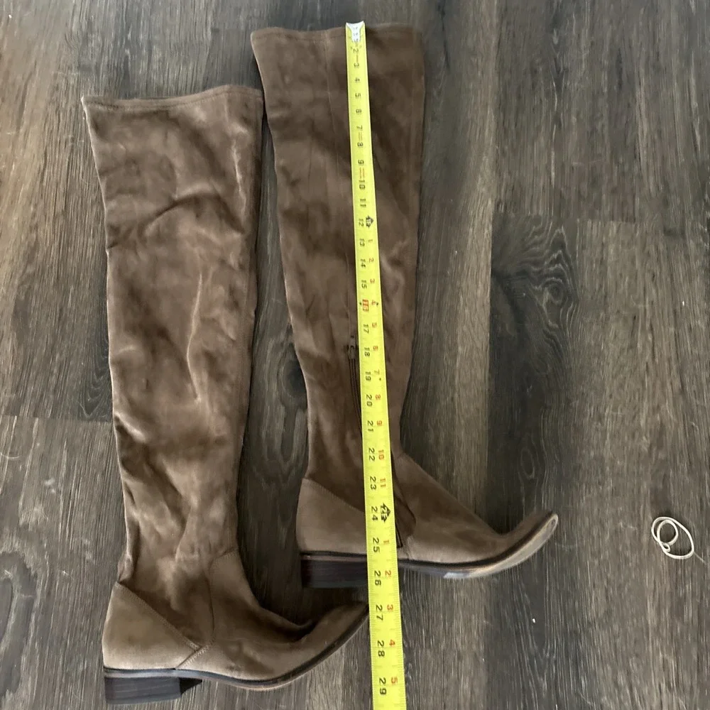 ALDO Womens Elinna Faux Suede Over the Knee Thigh High Boots Taupe 9.5/10 $120